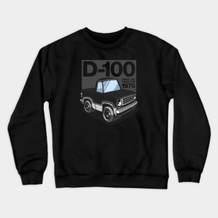 D100 - 1976 White Base (Midnight Black) Crewneck Sweatshirt